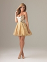 Get 55% OFF Gold Sequined A-line Sweetheart Tulle Homecoming.