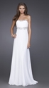 Save 65% OFF For Brush Train Chiffon White Evening Dress.