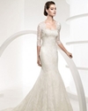 Extra 10% OFF For Strapless Court Train Trumpet Lace Wedding Dress.