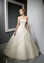 Appliqued Ball Gown Strapless Semi-cathedral Train Tulle Wedding Dress Only $206.25
