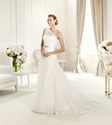 Extra 10% OFF on Dramatic A-line One-shoulder Court Train Tulle Wedding Dress.