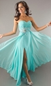 61% OFF Elegant A-line Strapless Sweetheart Floor-length Chiffon Prom Dress.