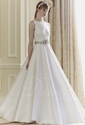 Special: Extra 8% OFF on Ball Gown Bateau Straps Satin Beaded Diamonds Wedding Dress!!
