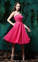 50% OFF For Criss-cross A-line Sweetheart Tea-length Chiffon Bridesmaid Dress
