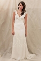Extra 15% OFF on A-line V-neck Chiffon Sweep Train Bridesmaid Dress.