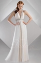Extra 10% Generous A-line V-neck Chiffon Bridesmaid Dress with Diamonds.