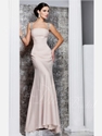Extra 12% OFF on Sheath Straps Beaded Chiffon Evening Dress.