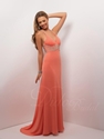 50% OFF For ChiffonV-neck A-line Diamond Floor-length Evening Dress.