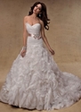 Extra 10% OFF on Ball Gown Sweetheart Organza Satin Chapel Train Wedding Dress.