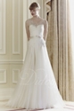 80% OFF on Straps Flower Pleats Beaded Tulle Floor-length Wedding Dress.