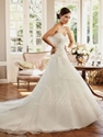 75% OFF on Organza Applique Sweetheart Beaded Court Train Wedding Dress.