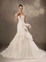 61% OFF on Sweetheart Organza Lace Beautiful Lace-up Beaded Wedding Dress.