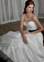 53% OFF on Sweetheart Chapel Train A-line Organza over Lace Wedding Dress.