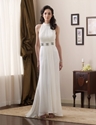 Extra 10% OFF High Neck ChiffonBeaded A-line Floor-length Evening Dress.
