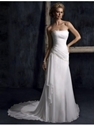 Extra 12% OFF Chiffon Court Train Strapless Sheath Wedding Dress.
