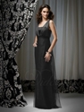 Extra 6% OFF on Black Chiffon Sheath Floor-length Bridesmaid / Mother of the Bride Dress.