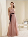 Get Free Shipping on A-line Strapless Floor-length Cheap Chiffon Bridesmaid Dress