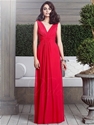 60% OFF on Elegant V-neck Chiffon Pleated Floor-length Bridesmaid Dress.