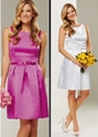 60% OFF on A-line Bateau Satin Knee-length Bridesmaid Dress.