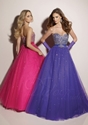 75% OFF on Deep Purple Beaded Ball Gown Sweetheart Tulle Prom Dress