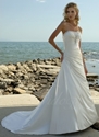 50% OFF For Strapless Court Train A-line Satin Wedding Dress