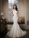 61% OFF on Tulle Beaded Sweetheart Mermaid Cathedral Train Wedding Dress.