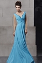 52% OFF A-line V-neck Beading Chiffon Prom Dress