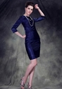 53% OFF on Sheath Sleeves Knee-length Taffeta Mother of the Brides Dress
