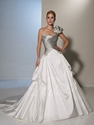 66% OFF For Ball Gown One-shoulder Flower Bicolor Satin Wedding Dress