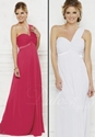 35% OFF Empire One-shoulder Floor-length Chiffon Bridesmaid Dress