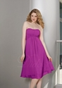 50% OFF For Pleated Strapless A-line Chiffon Knee-length Bridesmaid Dress