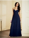 51% OFF on V-neck Pleated Chiffon A-line Floor-length Bridesmaid Jumpsuit Dress