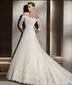 50% OFF on Strapless Court Train A-line Tulle Lace Wedding Dress
