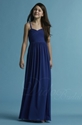50% OFF For Pleated Strapless Spaghetti Straps Floor-length Junior Bridesmaid Dress