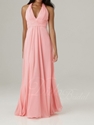 51% OFF on Chiffon Pleated Floor-length Backless Bridesmaid Dress