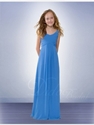 32% OFF on A-line Scoop Floor-length Chiffon Cornflower Junior Bridesmaid Dress