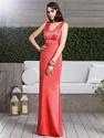 60% OFF on Elastic Satin Straps V-neck Floor-length Bridesmaid Dress