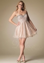 55% OFF on Beaded Sweetheart Bodice A-line Tulle Homecoming Dress