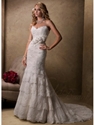 65% OFF on Chic Trumpet Sweetheart Tulle Court Train Wedding Dress