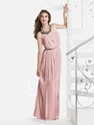 50% OFF For Sheath Strapless Floor-length Chiffon Wedding Party / Bridesmaid Dress