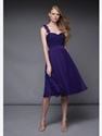 51% OFF For One-shoulder Knee-length Chiffon Draped Bridesmaid Dress