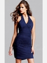 60% OFF on Ruched Sheath Halter Chiffon Cocktail / Homecoming Dress